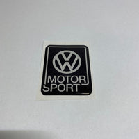 VW Motorsport sticker silicone Black and White