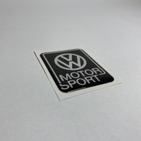 VW Motorsport sticker silicone Black and White